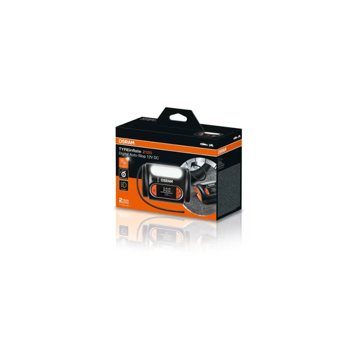 OSRAM TYREinflate 2120 – 12 V Tyre Inflator Auto-Stop