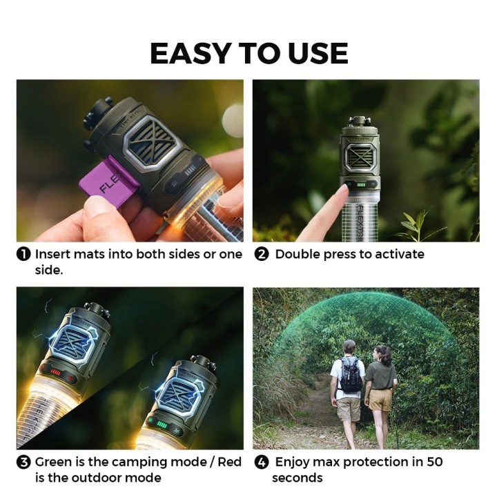 FLEXTAIL TINY REPELLER S – 2-in-1 Mosquito Repeller 400 lm