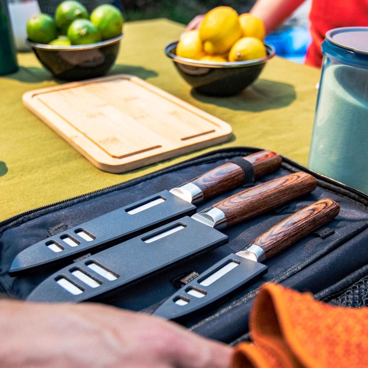 GSI Outdoors RAKAU – 3-Piece Camping Knife Set