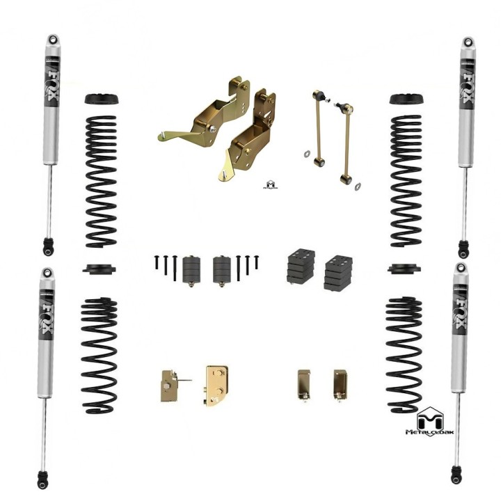 JL Wrangler 2.5" Base Camp Lift Kit with FOX Shocks METALCLOAK