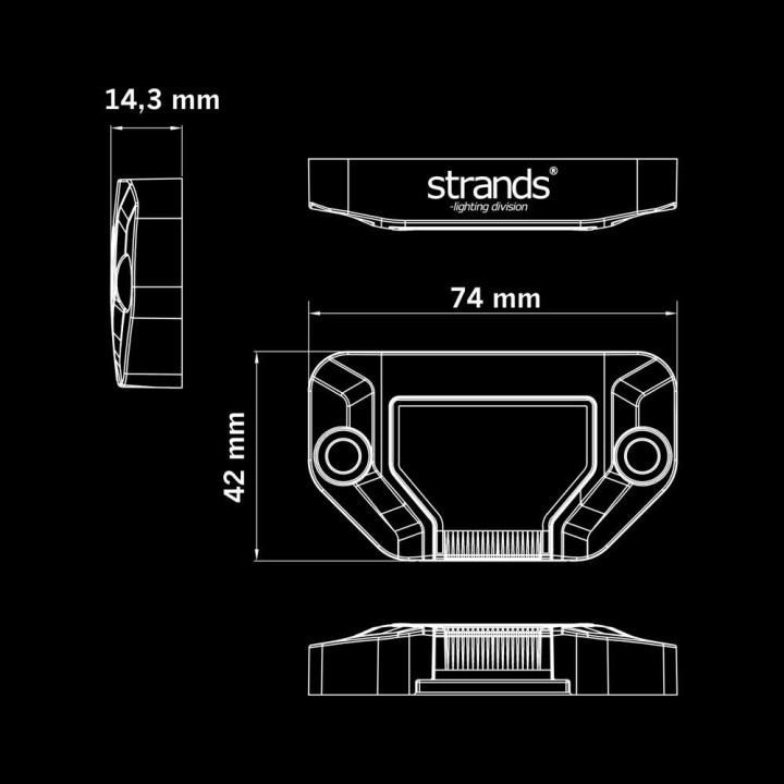 Strands Unity Rock Light Yellow, IP69K - Szekla4x4
