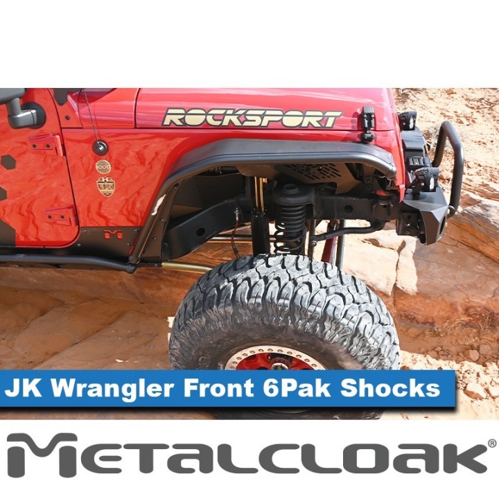 MetalCloak 6Pak BLACK Front Shocks 5.5in – Wrangler JK