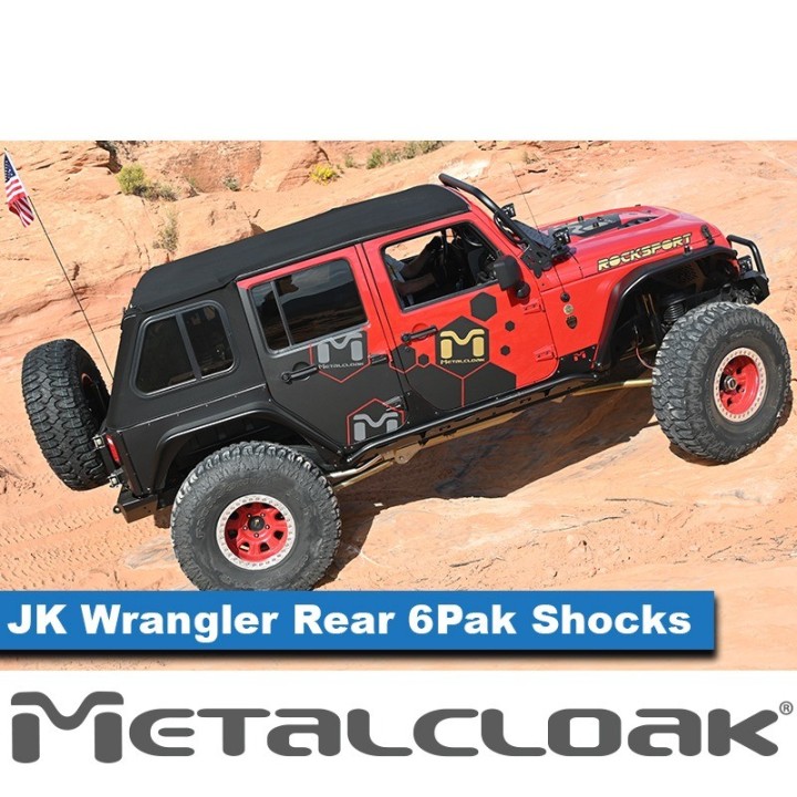 MetalCloak 6Pak BLACK Rear Shocks 5.5in – Wrangler JK