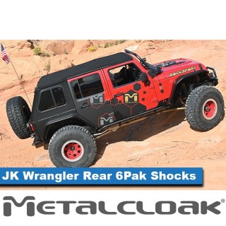 MetalCloak 6Pak BLACK Rear Shocks – Jeep Wrangler JK