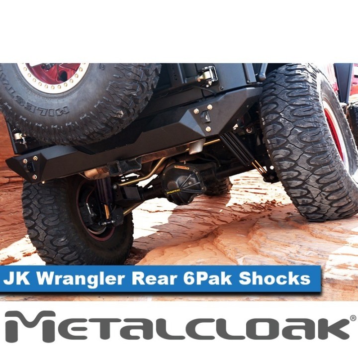 MetalCloak 6Pak BLACK Rear Shocks – Jeep Wrangler JK