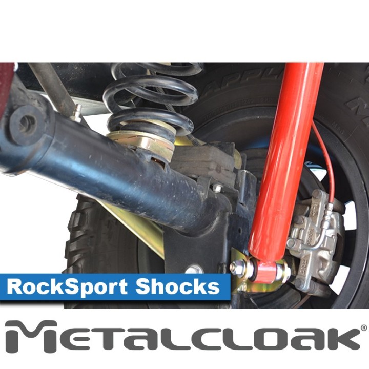 MetalCloak RockSport RED Rear Shock Kit – Wrangler JK