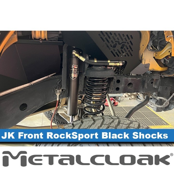 MetalCloak RockSport BLACK Front Reservoir Shocks – JK