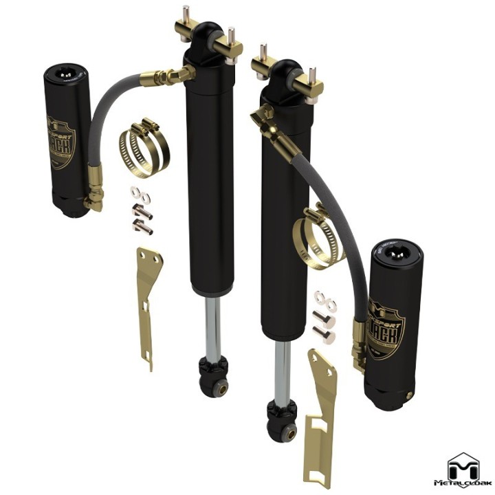 MetalCloak RockSport BLACK Rear Reservoir Shocks – JK