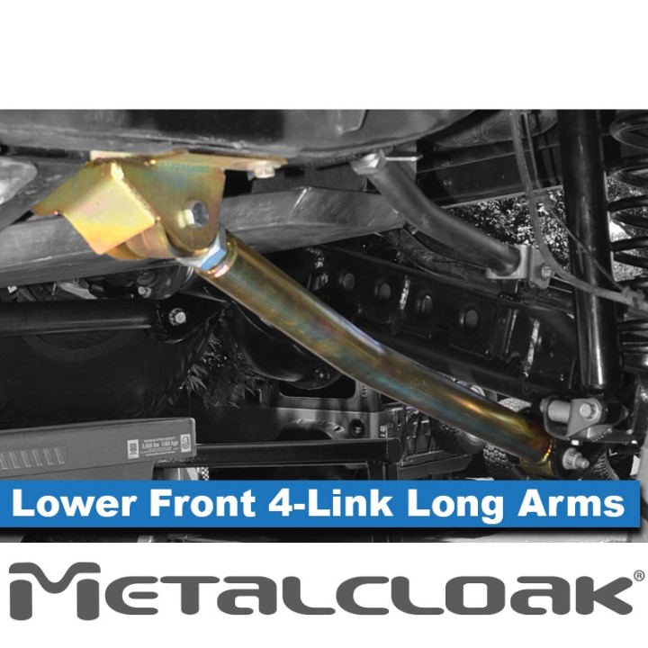 MetalCloak Duroflex Lower Front 4-Link Long Arms, Jeep Wrangler JK