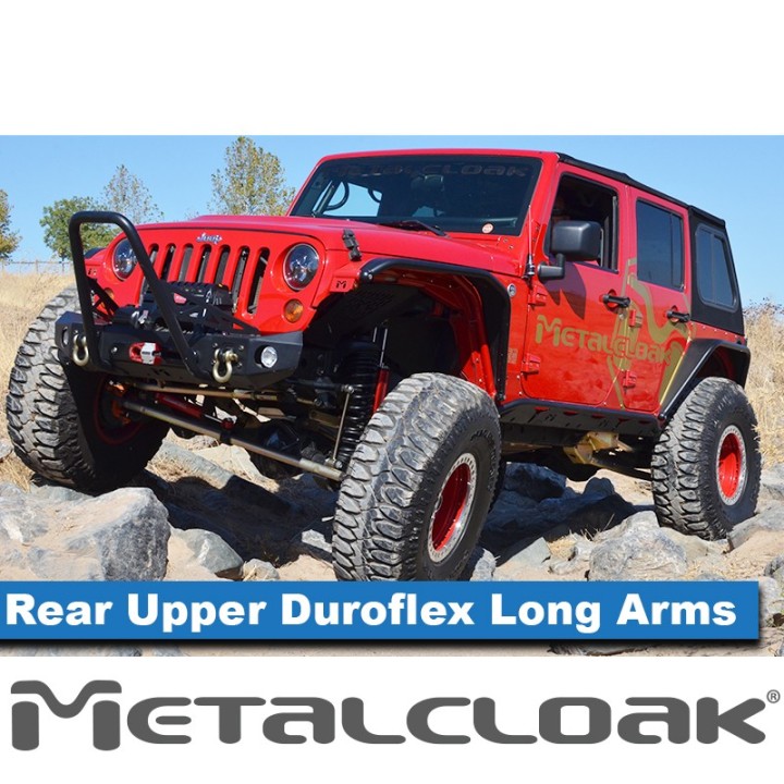 MetalCloak Duroflex Rear Upper Long Arms, Jeep Wrangler JK and JL
