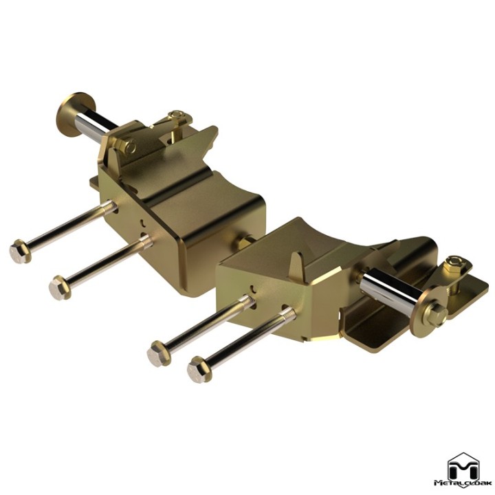 MetalCloak Front Lower Long Arm Bolt-On Frame Brackets, Jeep Wrangler JK