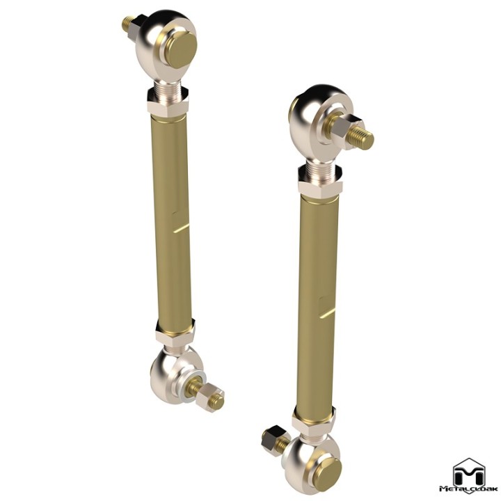 MetalCloak Heavy Duty Front Sway Bar Disconnect Links, Jeep Wrangler JK