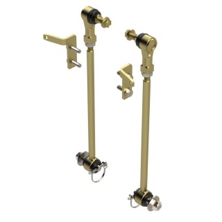 MetalCloak Front Sway Bar Quick Disconnects 14.5in, Jeep Wrangler JK