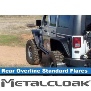 Overline Quick-Release Rear Flares Standard 6in JK MetalCloak 3426 | Szekla4x4