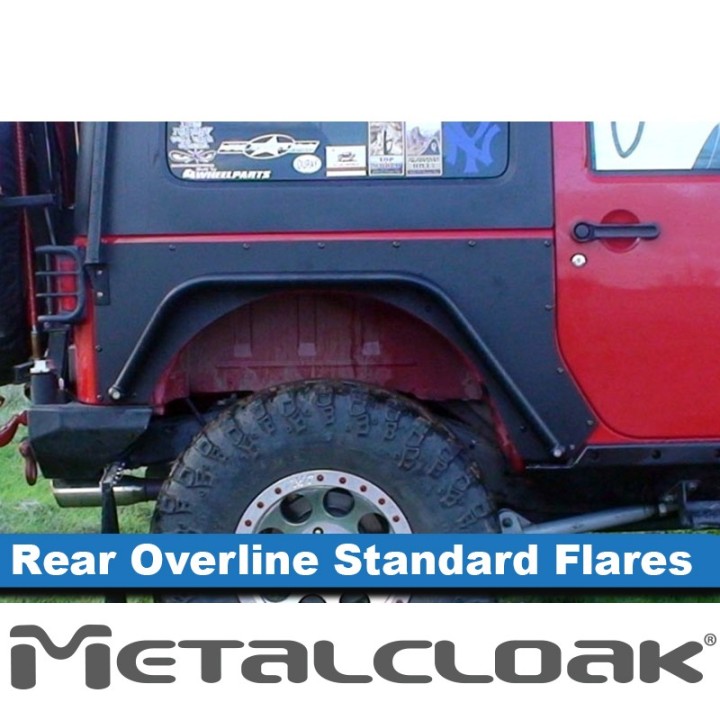 Overline Quick-Release Rear Flares Standard 6in JK MetalCloak 3426 | Szekla4x4