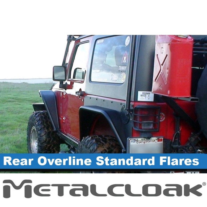 Overline Quick-Release Rear Flares Standard 6in JK MetalCloak 3426 | Szekla4x4