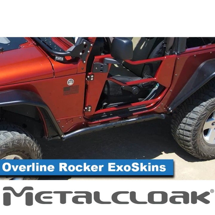 Overline Rocker ExoSkin Steel JK 2-Door MetalCloak 3311 | Szekla4x4