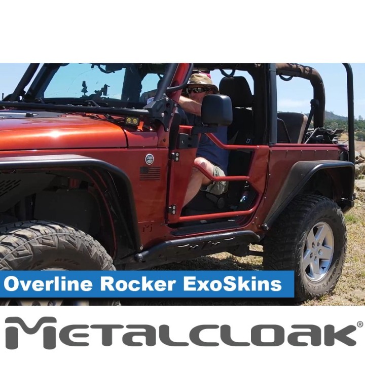 Overline Rocker ExoSkin Steel JK 2-Door MetalCloak 3311 | Szekla4x4