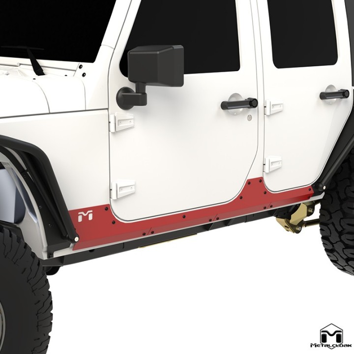 Overline Rocker ExoSkin Steel JK Unlimited 4-Door MetalCloak 3316 | Szekla4x4
