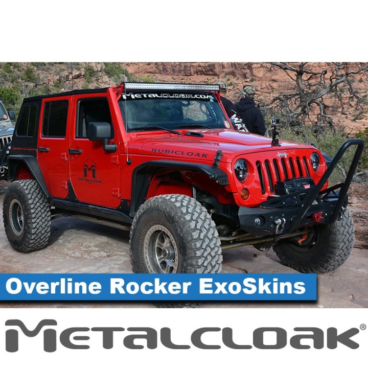 Overline Rocker ExoSkin Steel JK Unlimited 4-Door MetalCloak 3316 | Szekla4x4