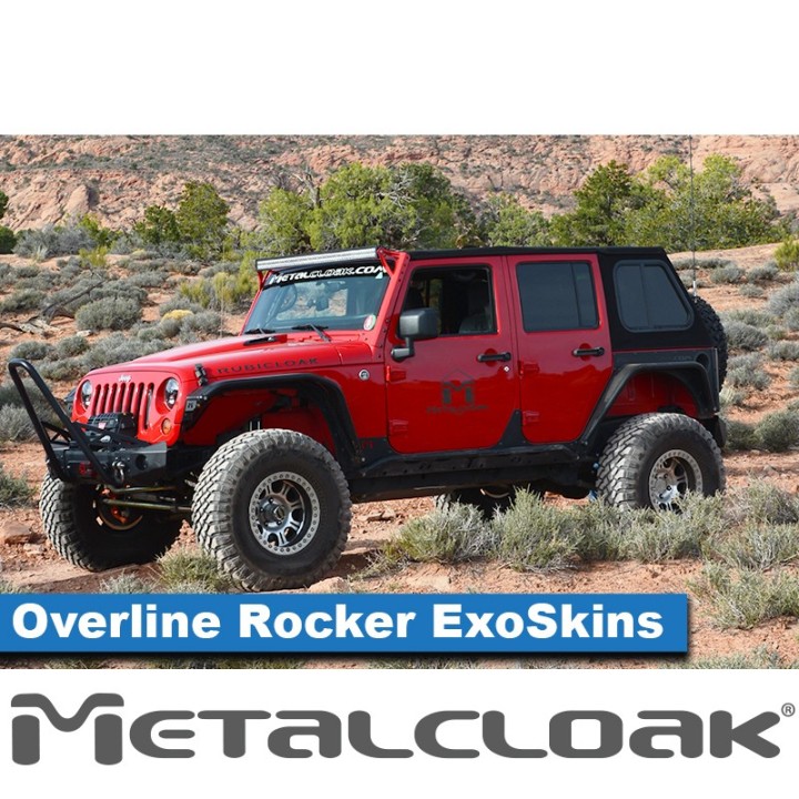 Overline Rocker ExoSkin Steel JK Unlimited 4-Door MetalCloak 3316 | Szekla4x4