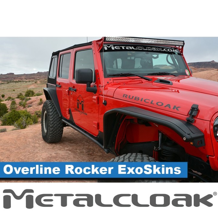 Overline Rocker ExoSkin Steel JK Unlimited 4-Door MetalCloak 3316 | Szekla4x4