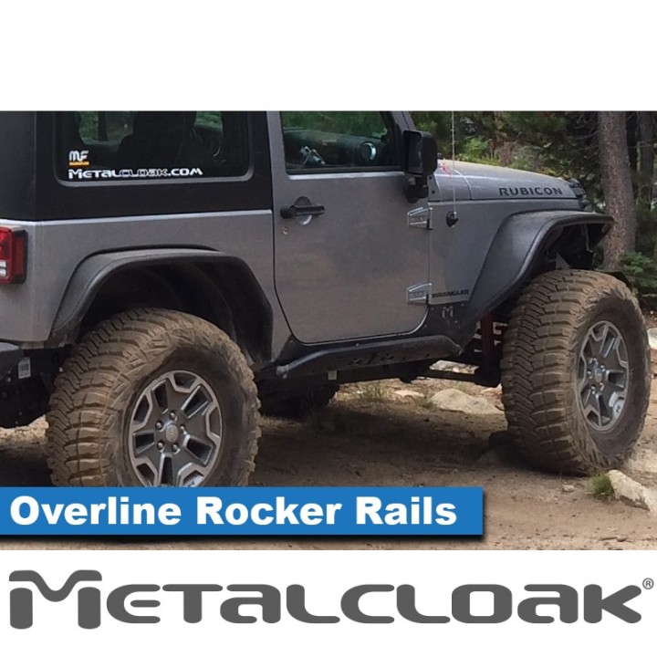 Overline Rocker Rails Rock Sliders JK 2-Door MetalCloak 3310 | Szekla4x4