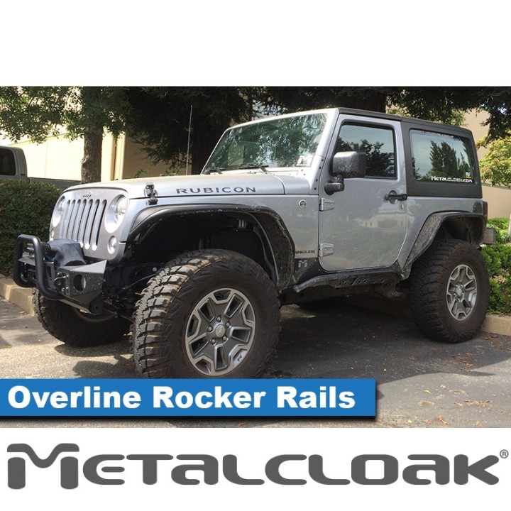 Overline Rocker Rails Rock Sliders JK 2-Door MetalCloak 3310 | Szekla4x4