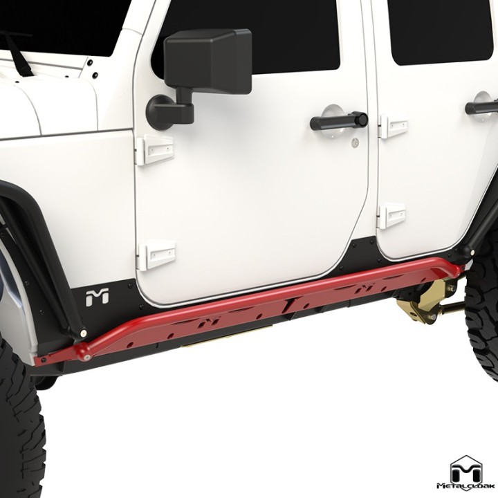 Overline Rocker Rails Rock Sliders JK Unlimited 4-Door MetalCloak 3315 | Szekla4x4
