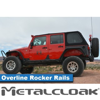 Overline Rocker Rails Rock Sliders JK Unlimited 4-Door MetalCloak 3315 | Szekla4x4