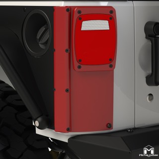 ExoCorner narozniki tylne z lampami LED obudowa aluminiowa Jeep Wrangler JK JKU MetalCloak