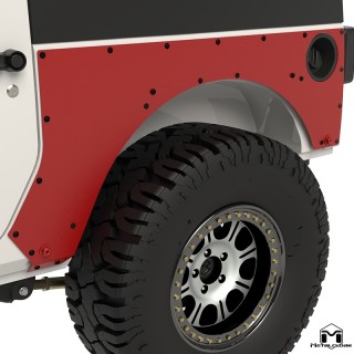 Overline Rear Flare Mounting ExoSkin JK 2-Door MetalCloak 3411 | Szekla4x4