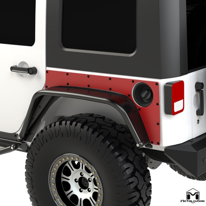 Extended ExoSkin Rear Corner Plates JK 4-Door MetalCloak 3415 | Szekla4x4