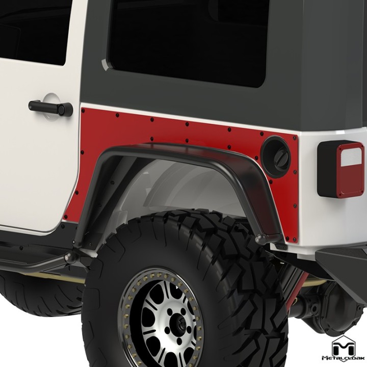 Extended ExoSkin Rear Corner Plates JK 2-Door MetalCloak 3414 | Szekla4x4