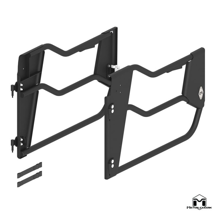 MetalCloak 4100 Front Aluminum Open Frame Tube Doors JK | Szekla4x4