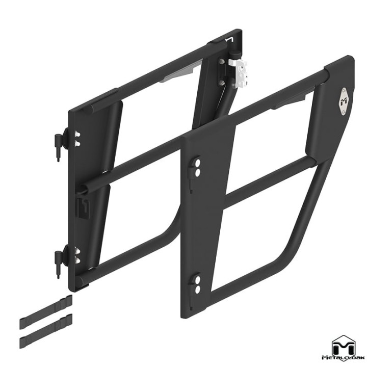 MetalCloak 4101 Rear Aluminum Open Frame Tube Doors JK 4-Door | Szekla4x4