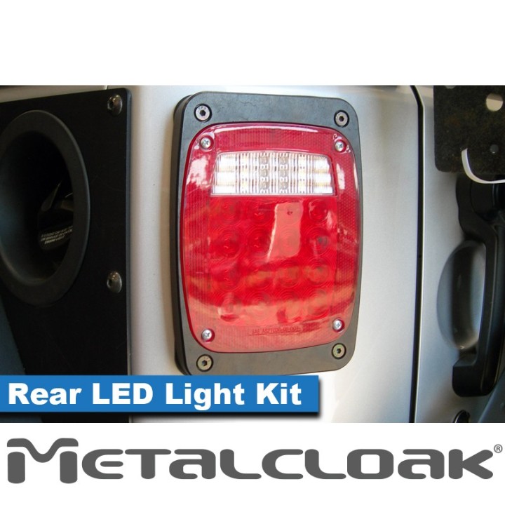 MetalCloak 3432 LED Taillight Kit Billet Aluminum Housing JK | Szekla4x4