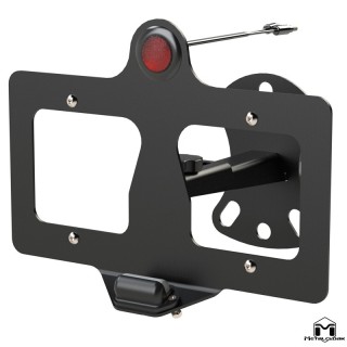 MetalCloak 3960 License Plate Relocation Bracket with Brake Light | Szekla4x4