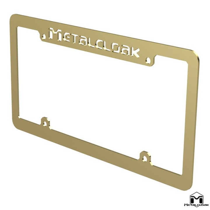 MetalCloak 9100 Gold Zinc Steel License Plate Frame | Szekla4x4