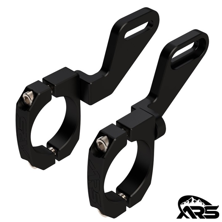 Light Bar Mounts 2in Tube Billet Aluminum Black Anodized Pair MetalCloak ARS