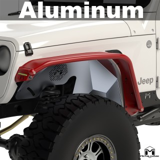 Overland Tube Fenders, Front, ALUMINUM, JL/JT METALCLOAK