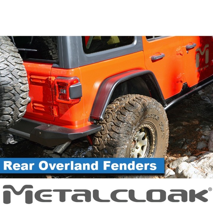 Overland Tube Fenders, Rear, Steel, JL Wrangler METALCLOAK - view 2