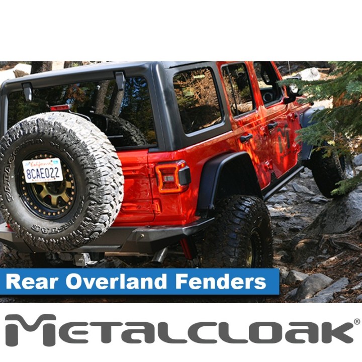 Overland Tube Fenders, Rear, Steel, JL Wrangler METALCLOAK - view 4