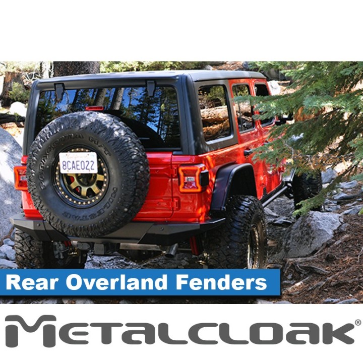 Overland Tube Fenders, Rear, Steel, JL Wrangler METALCLOAK - view 6