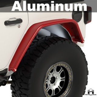 Overland Tube Fenders, Rear, ALUMINUM, JL Wrangler METALCLOAK