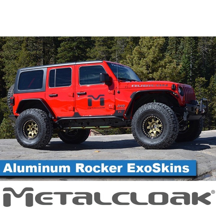 Aluminum Rocker ExoSkin, No Bolts, JL 4-Door / JT METALCLOAK - view 2