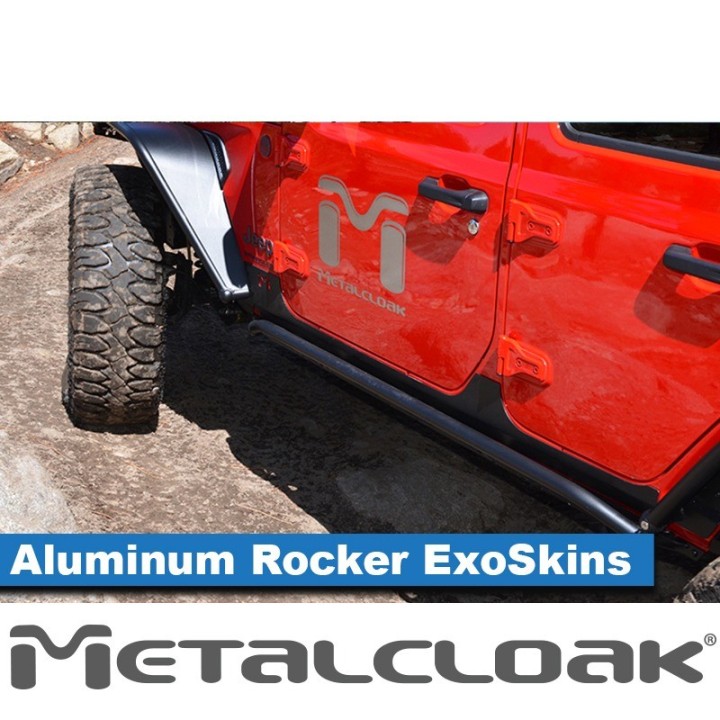 Aluminum Rocker ExoSkin, No Bolts, JL 4-Door / JT METALCLOAK - view 3