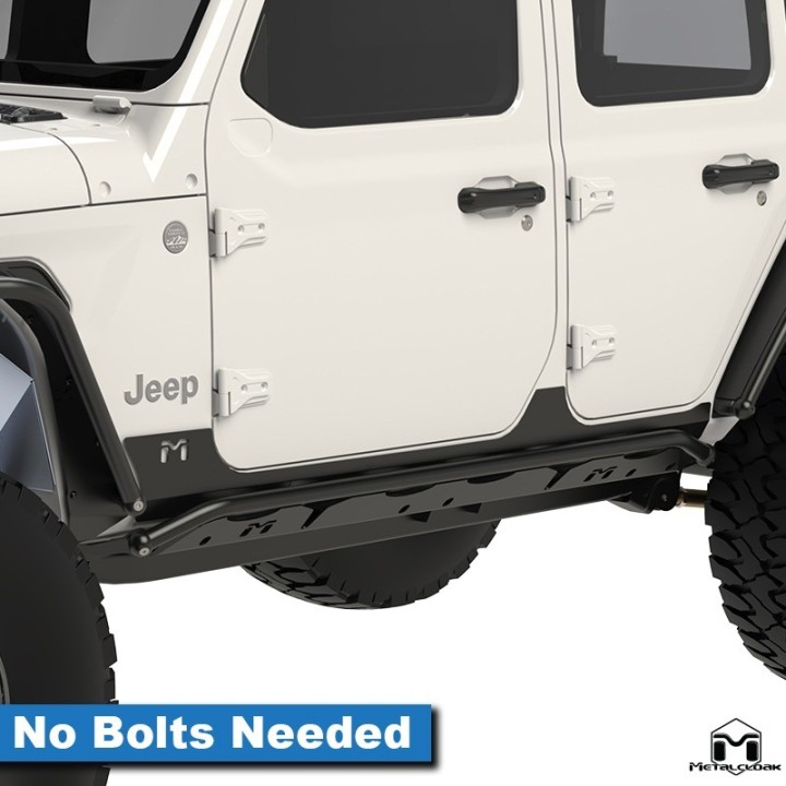 Aluminum Rocker ExoSkin, No Bolts, JL 4-Door / JT METALCLOAK - view 6