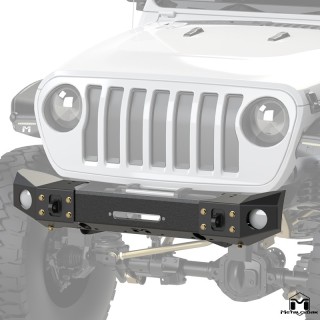 Frame-Built Front Bumper No. 2500, 49" Light Caps, JL/JT METALCLOAK