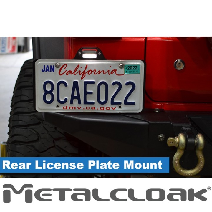 Rear Bumper License Plate Mount, JL Wrangler METALCLOAK - view 6